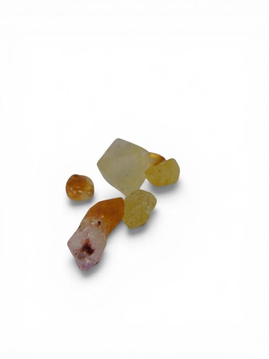 Other - Mixed Citrine & Yellow Quartz Rough Crystal Lot Tiny Specimens